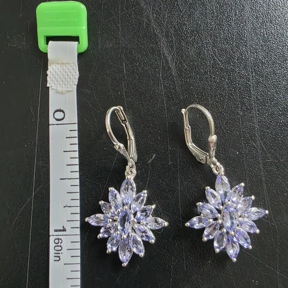 Elegant Silver and Tanzanite Jewelry Set - Picture 5 of 11